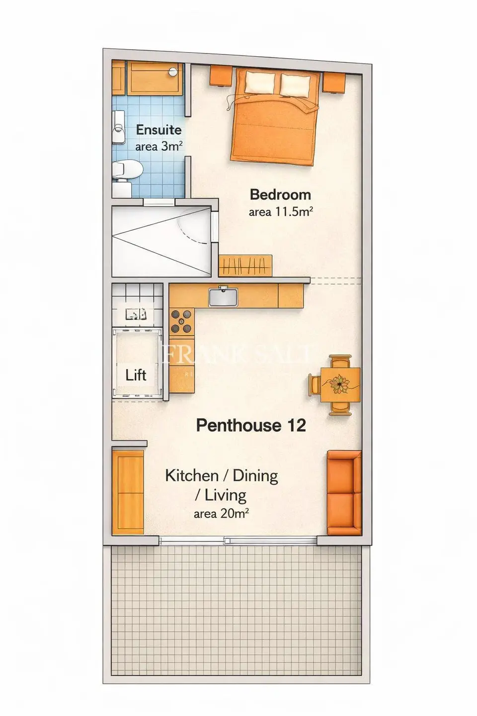 1 bedroom Penthouse for sale in Pieta